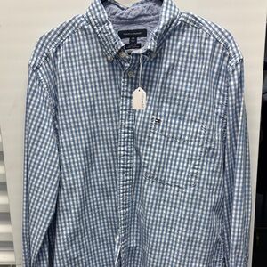 Tommy Hilfiger Light Blue Gingham Men's Shirt